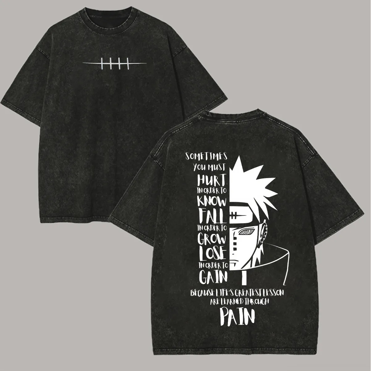Anime Cosplay Quotes - T-Shirt Naruto con Citazione di Pain,