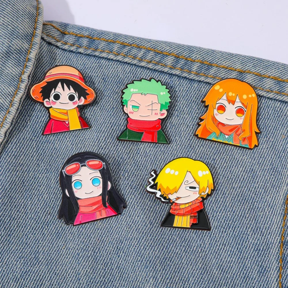 Anime Cosplay One Piece - 5 Pezzi Spilla in Metallo Smaltato