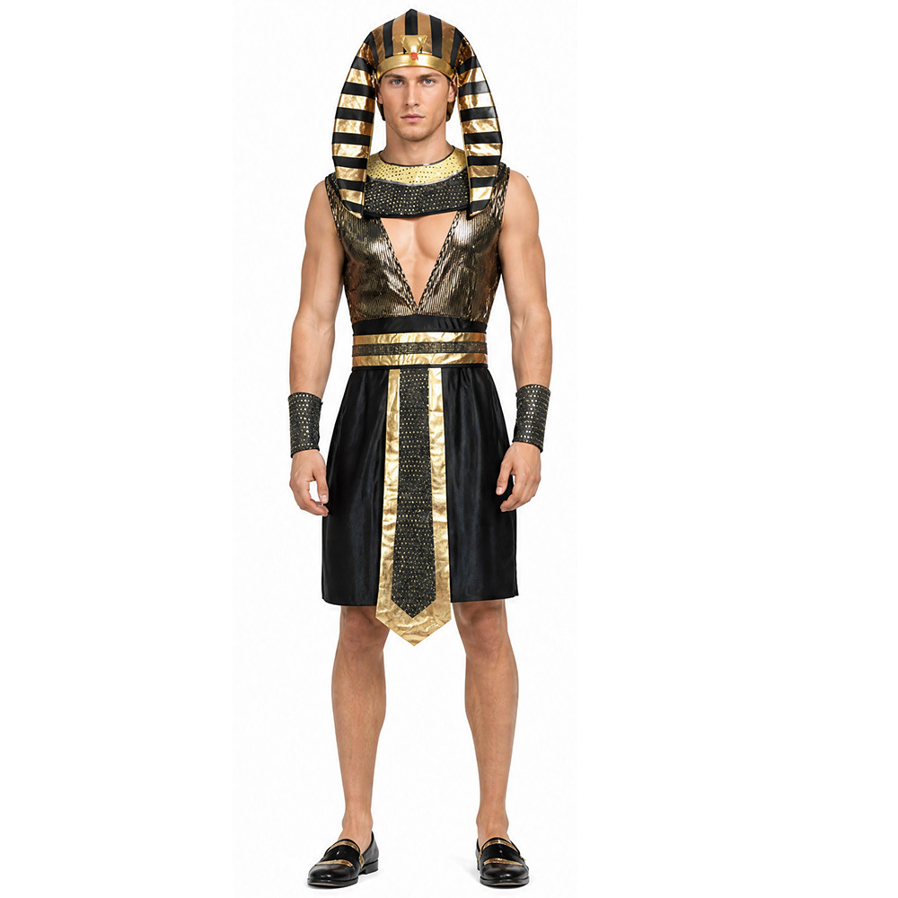 Egypt Cosplay Anime - Costume da Faraone Egiziano per Uomo,