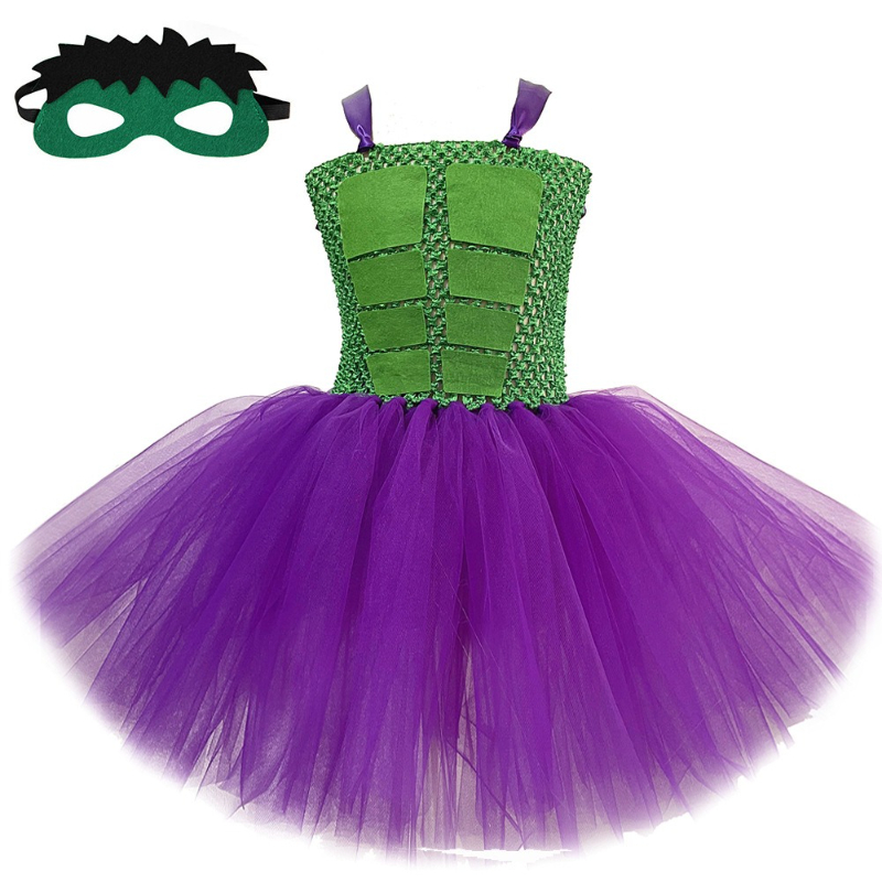 Anime Cosplay Toddler - Costume da supereroe Hulk per ragazze,