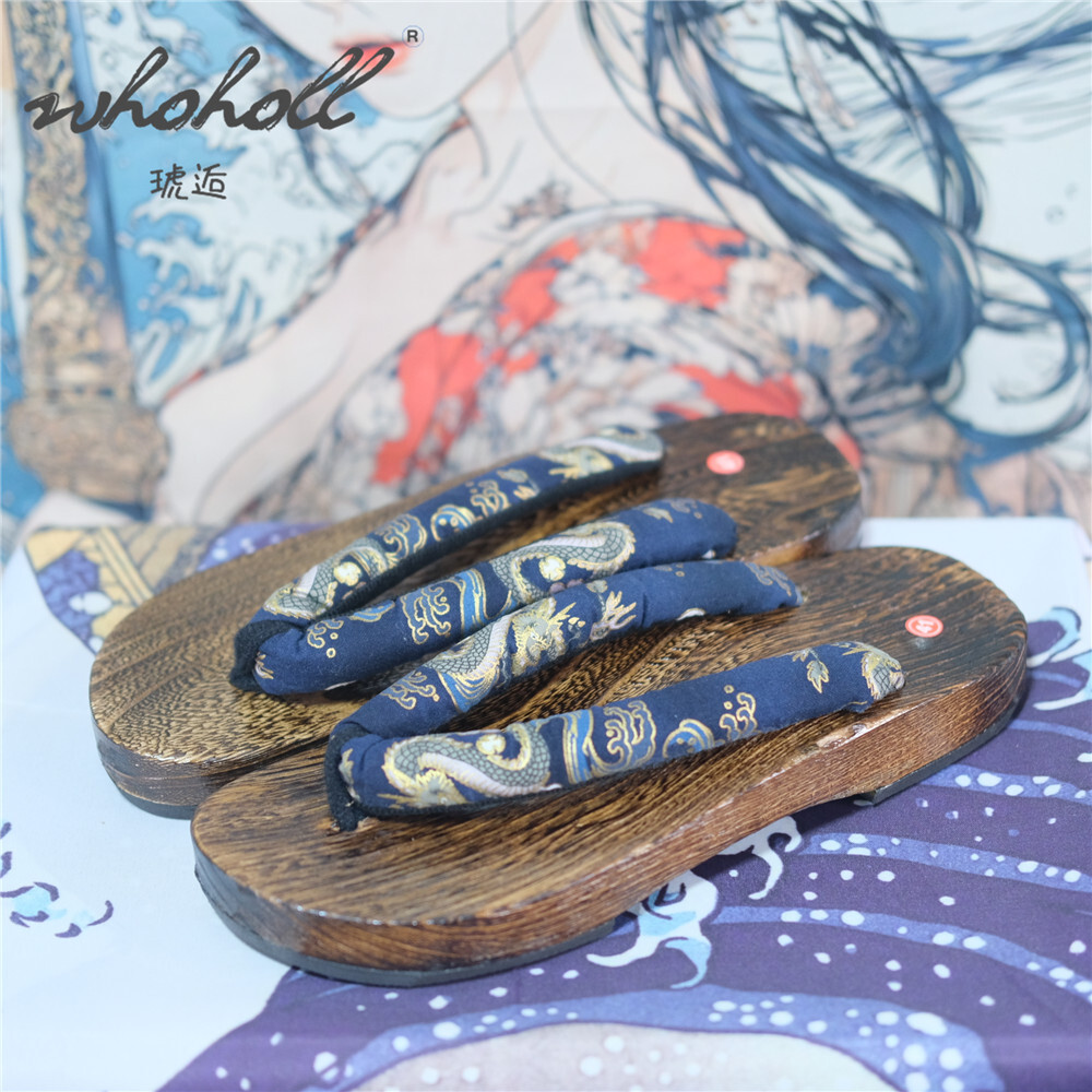 Anime Cosplay Thick - Pantofole zoccoli in legno da uomo