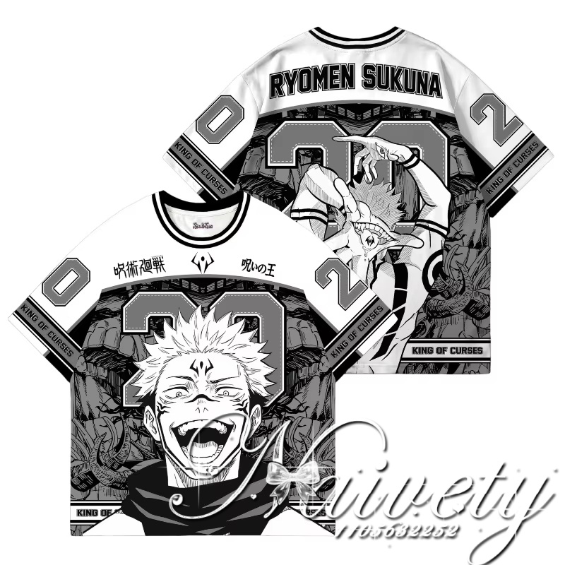 Quick Anime Cosplay - Maglia da Baseball Oversize Unisex Anime