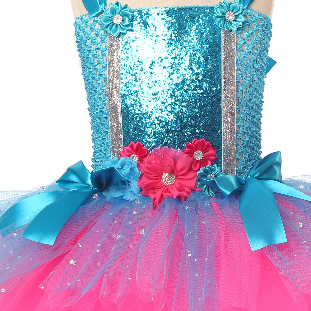 Trolls Tutu Dress per ragazze  - Anime Cosplay Toddler recensione e prezzo