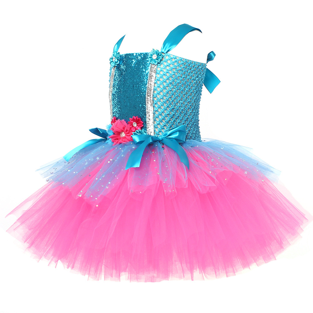 Trolls Tutu Dress per ragazze  - Anime Cosplay Toddler recensione e prezzo