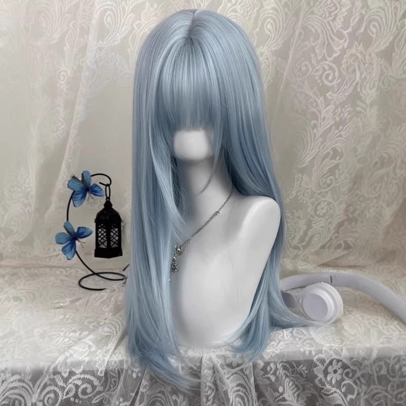 Parrucca Lunga Liscia Blu Past - Anime Cosplay Thick recensione e prezzo