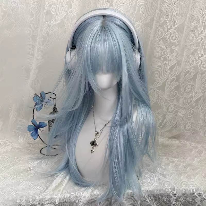 Parrucca Lunga Liscia Blu Past - Anime Cosplay Thick recensione e prezzo