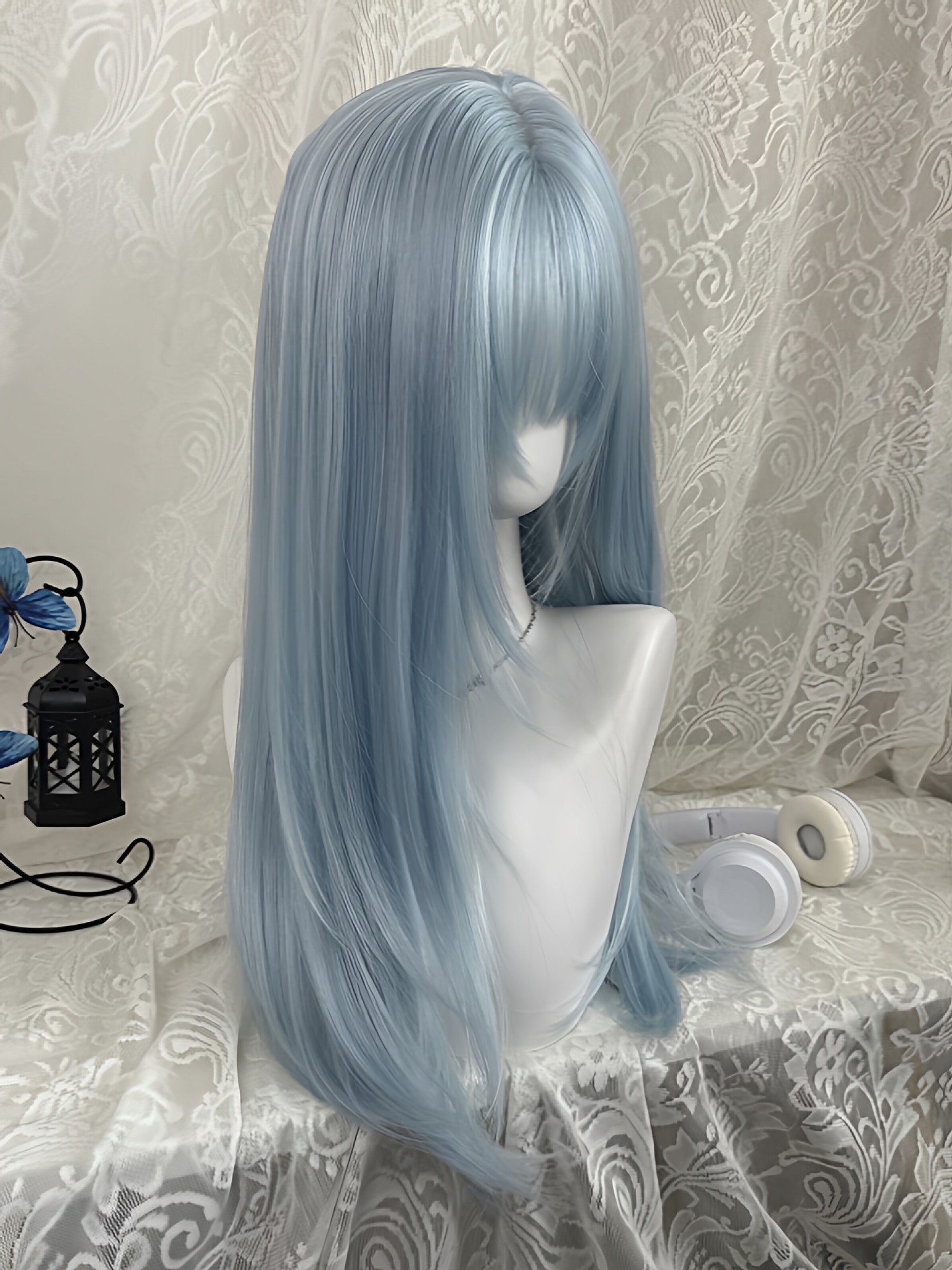 Parrucca Lunga Liscia Blu Past - Anime Cosplay Thick recensione e prezzo